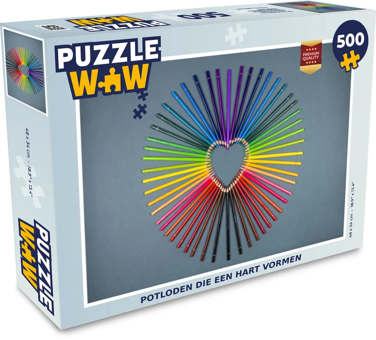 PuzzleWow Regenboog Abstract Legpuzzel 500 Stuks