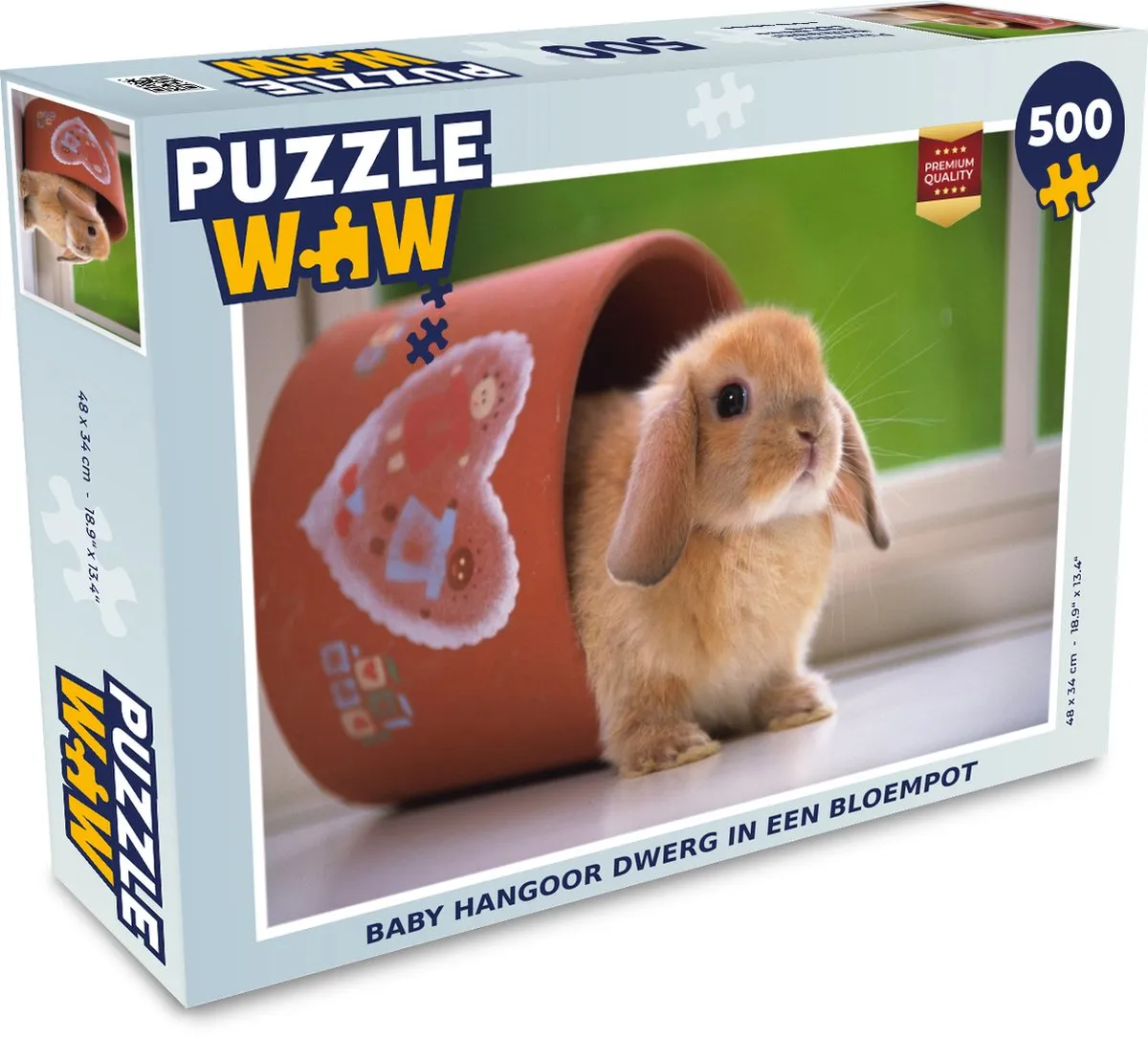 PuzzleWow Baby Hangoor Dwerg Bloempot Legpuzzel 500 Stuks