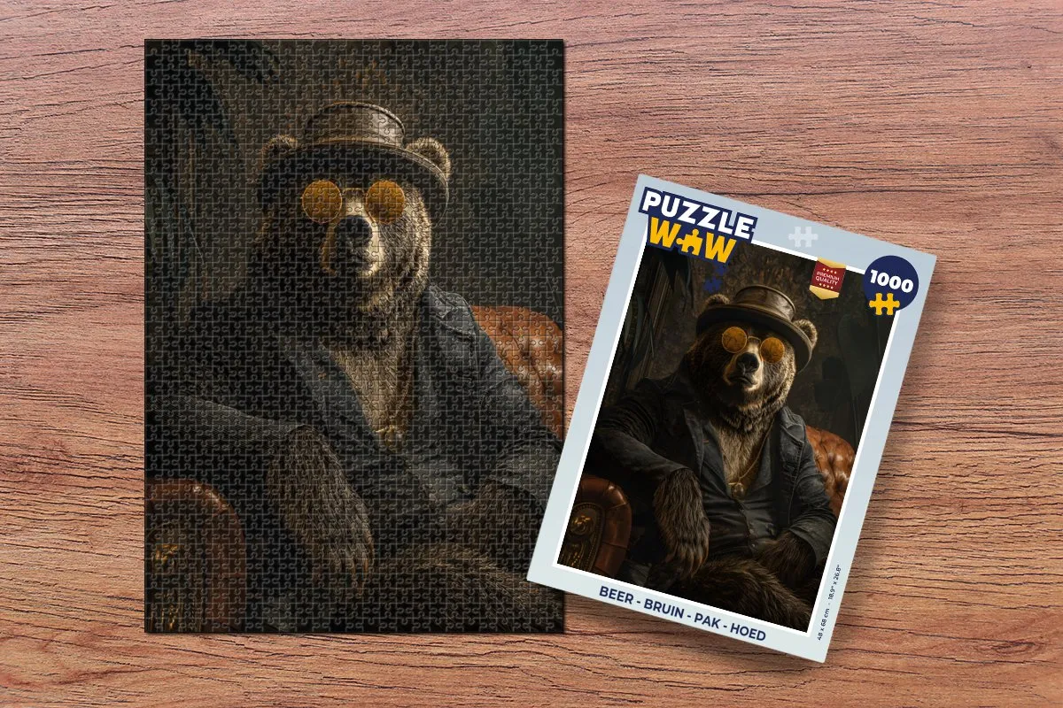 PuzzleWow Beer - Hoed Legpuzzel 1000 Stuks - Hert