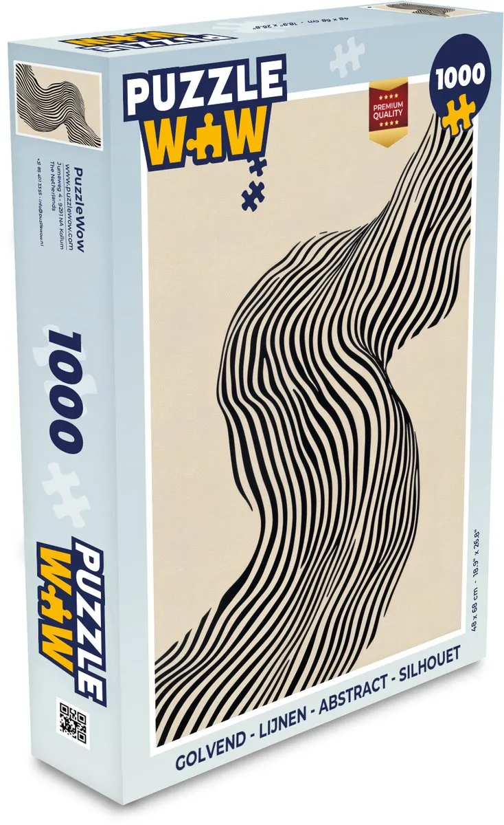 PuzzleWow Golvend Abstract Legpuzzel 1000 Stuks