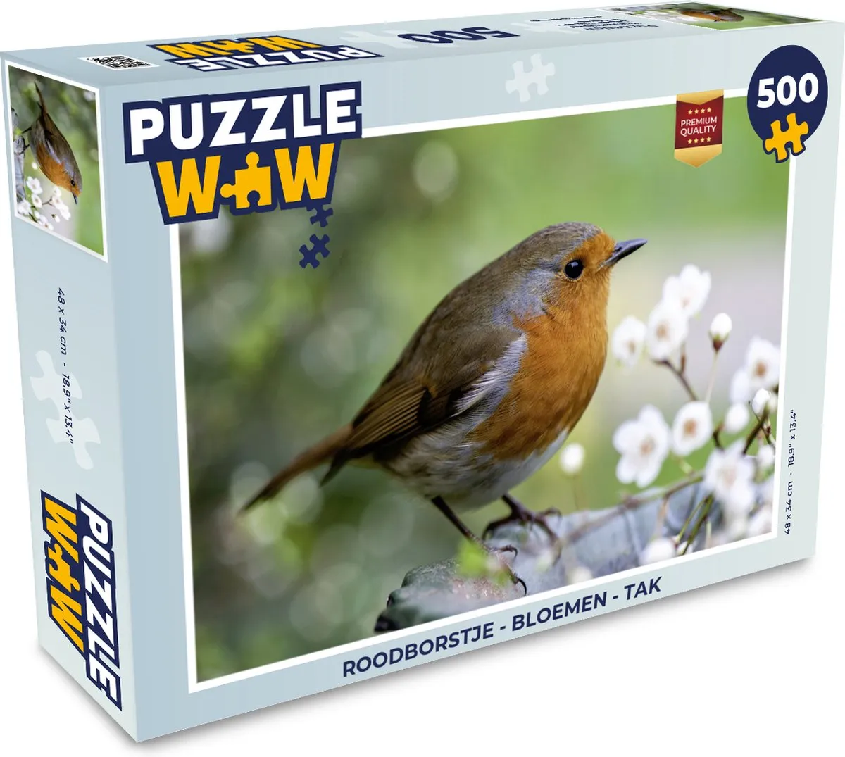 PuzzleWow Puzzel Roodborstje 500 Stuks