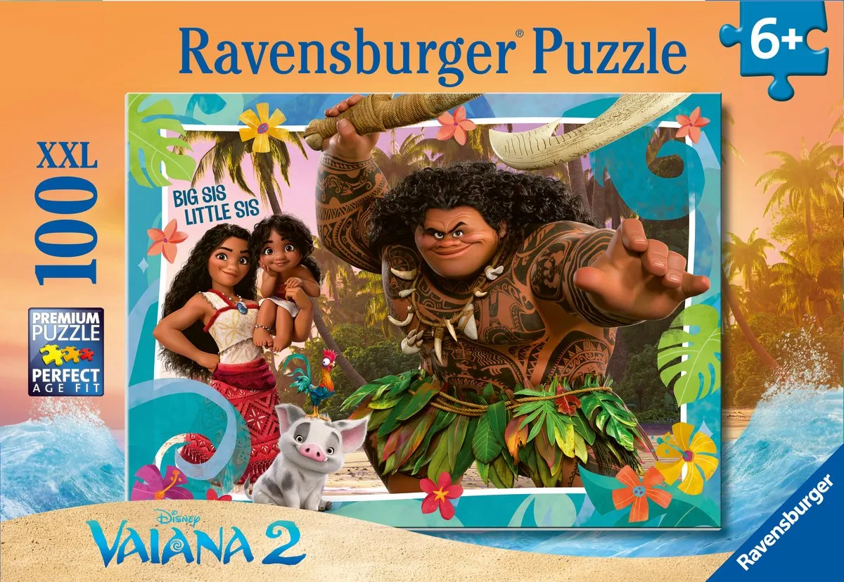 Ravensburger Vaiana 2 Vertrek naar nieuwe werelden Legpuzzel 100 XXL Stuks