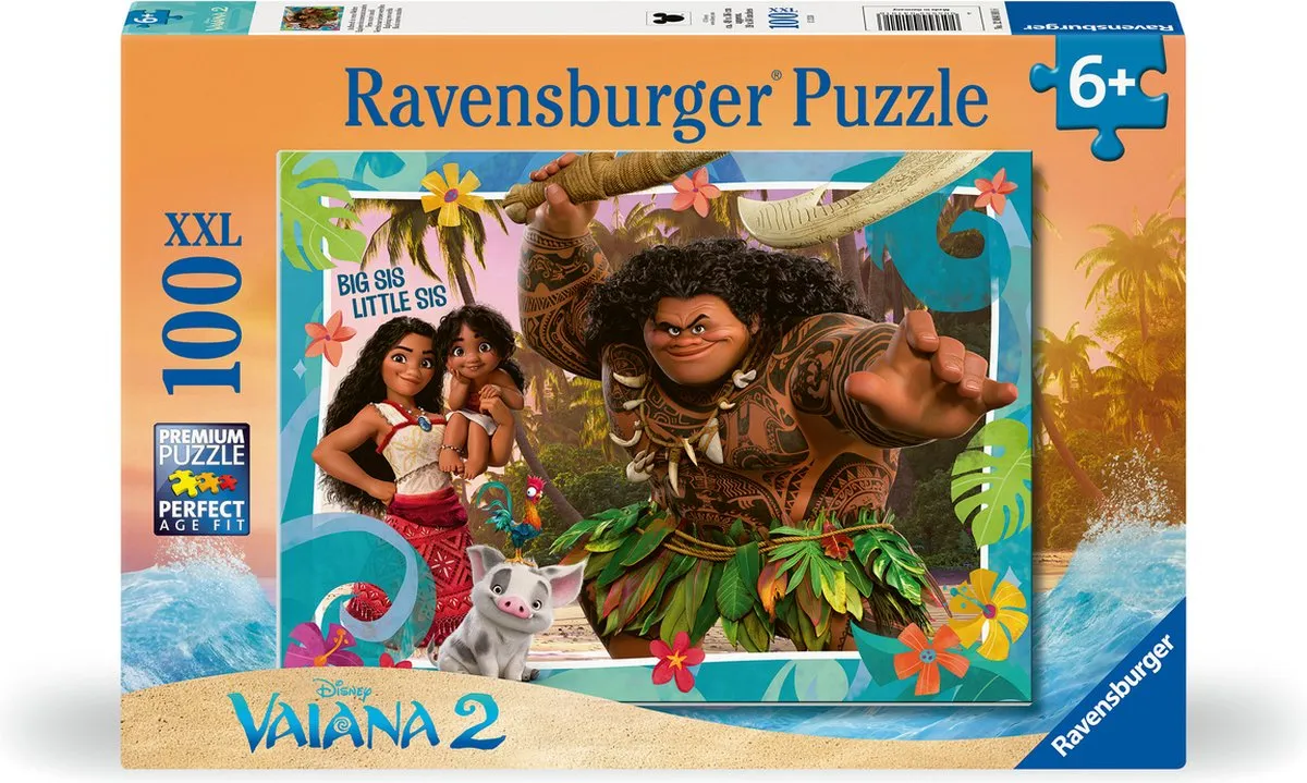 Ravensburger Vaiana 2 Vertrek naar nieuwe werelden Legpuzzel 100 XXL Stuks - Multicolor