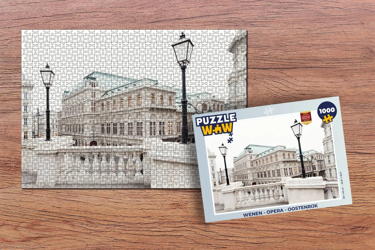 PuzzleWow Wenen Opera Oostenrijk Legpuzzel 1000 Stuks - Multicolor