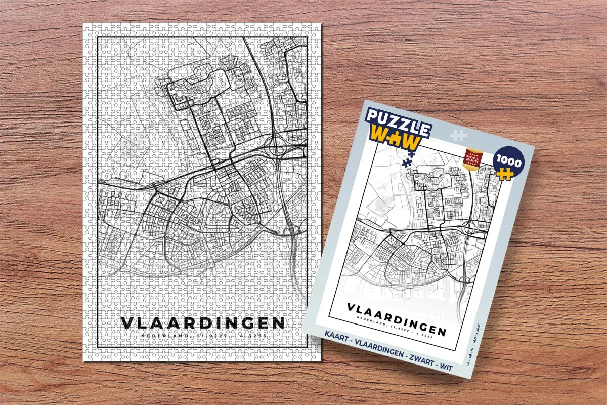 PuzzleWow Legpuzzel 1000 Stuks - Vlaardingen - Multicolor