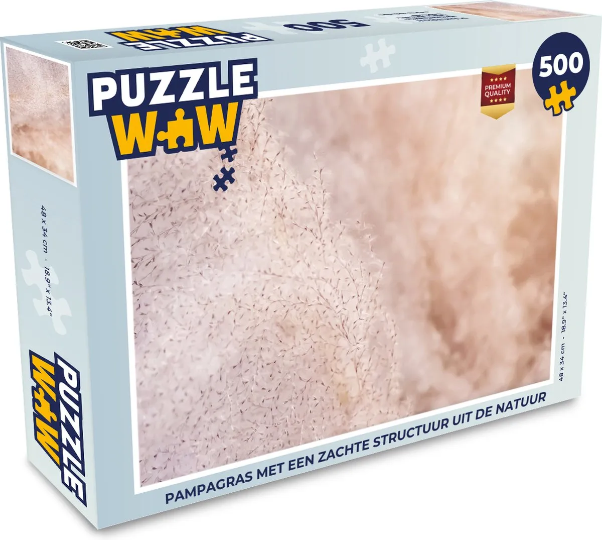 PuzzleWow Pampasgras Legpuzzel 500 Stuks - Multicolor
