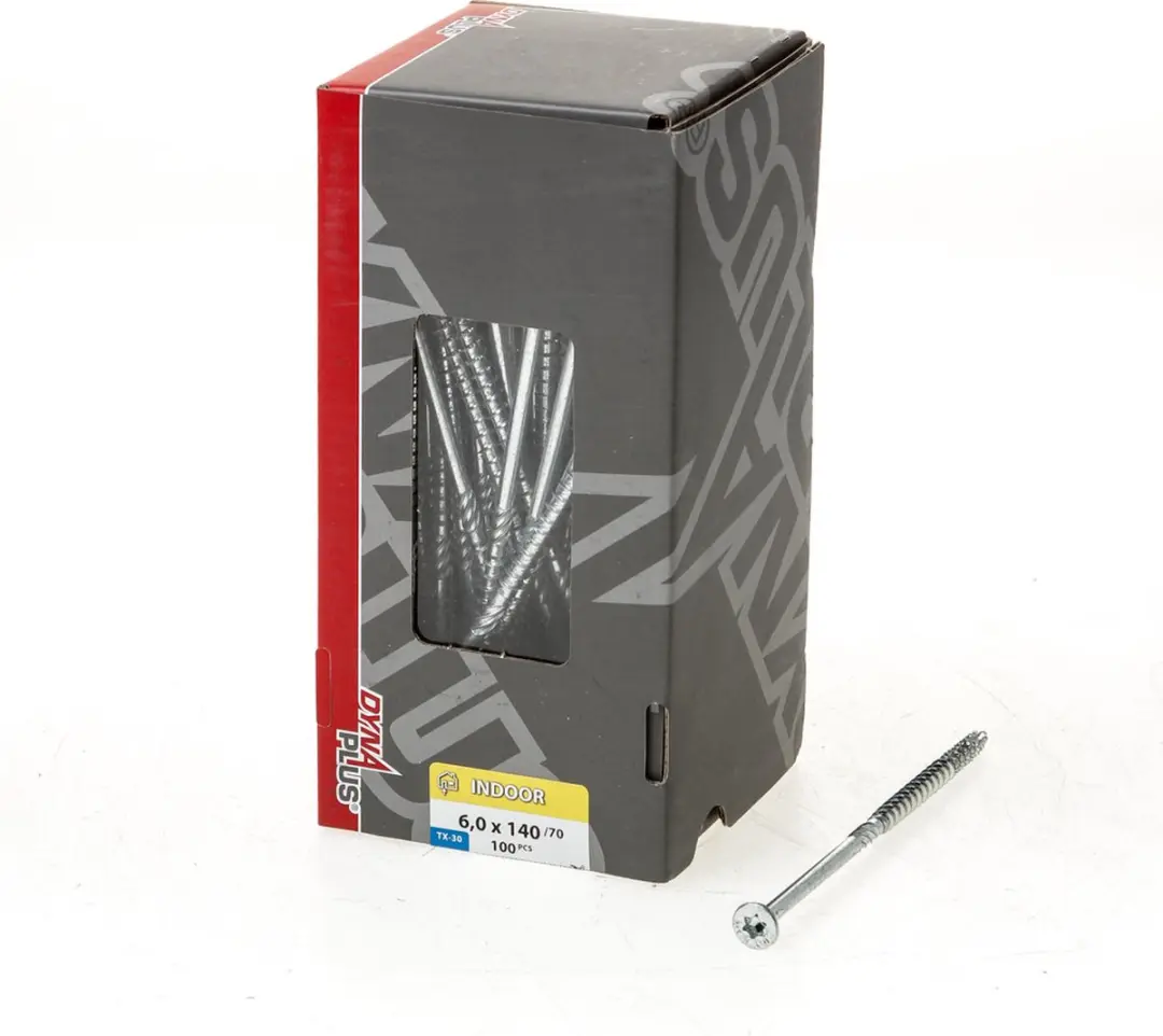 Dynaplus Torx 30 Platkop Schroeven 6x140mm - 100 Stuks - Verzinkt - afbeelding 4 van 6