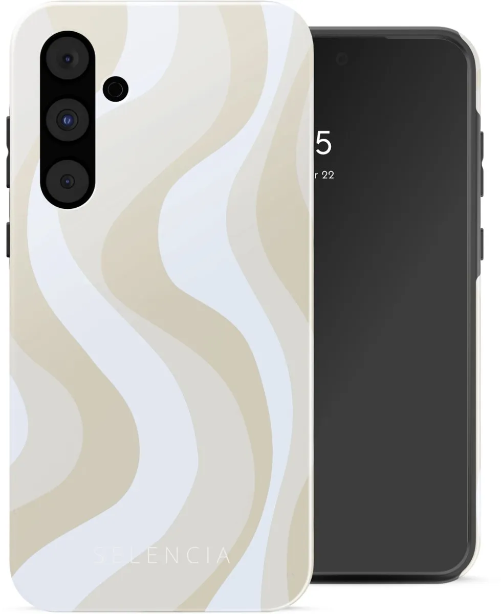 Selencia Hoesje Samsung Galaxy A55 Desert Waves Beige
