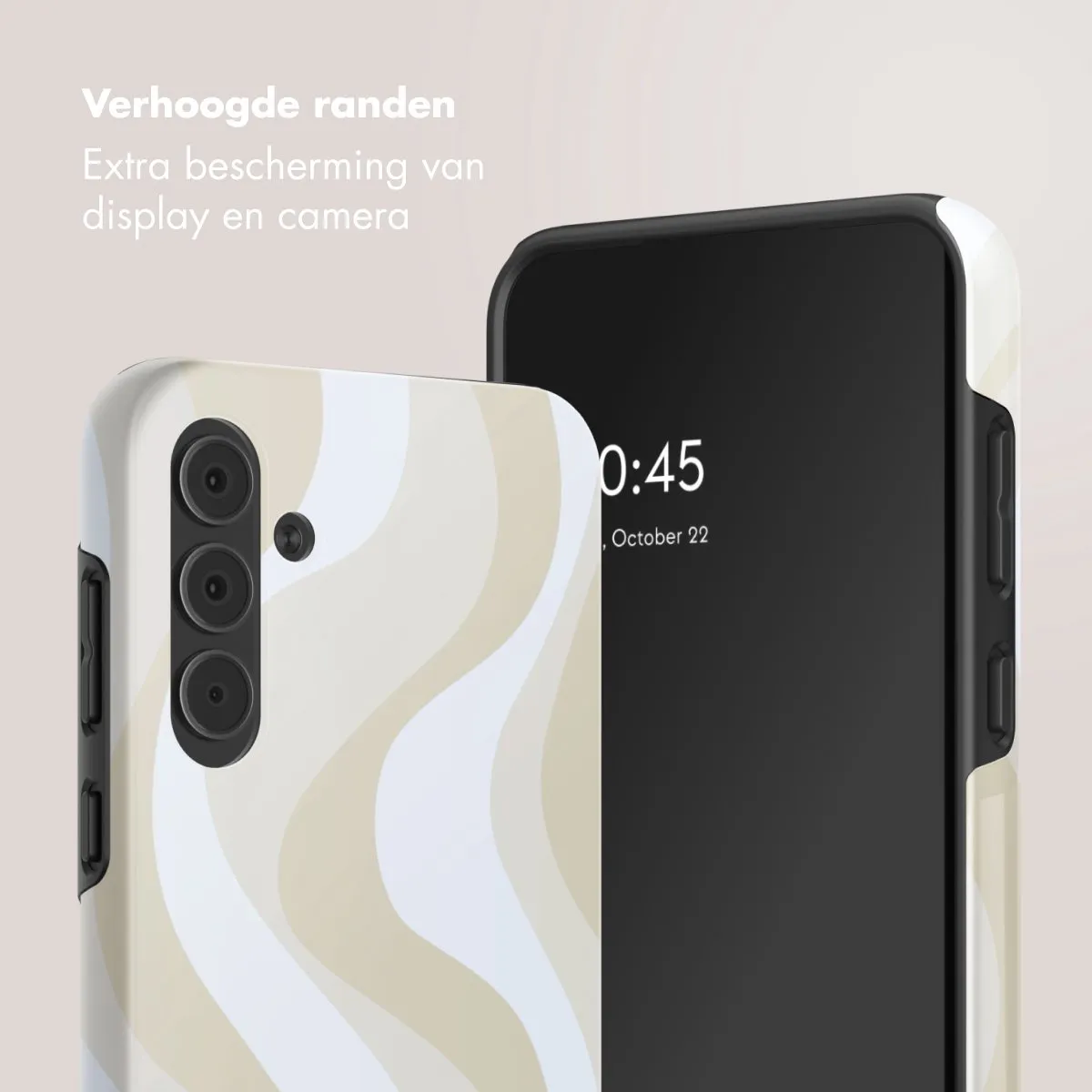 Selencia Hoesje Samsung Galaxy A55 Desert Waves Beige