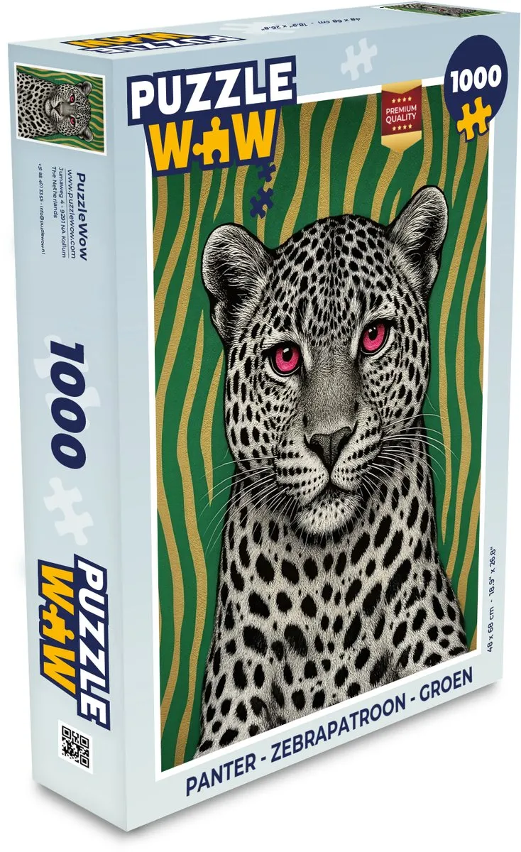 PuzzleWow Panter Legpuzzel 1000 Stuks
