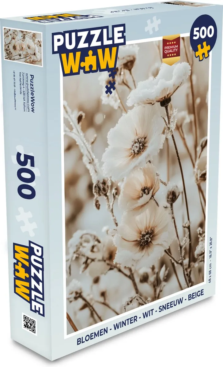 PuzzleWow Bloemen Winter Legpuzzel 500 Stuks