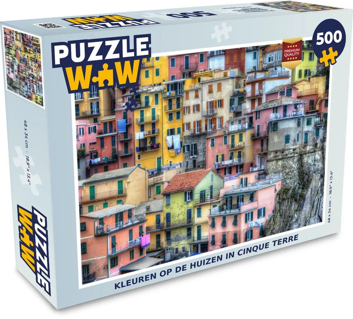 PuzzleWow Cinque Terre Legpuzzel 500 Stuks