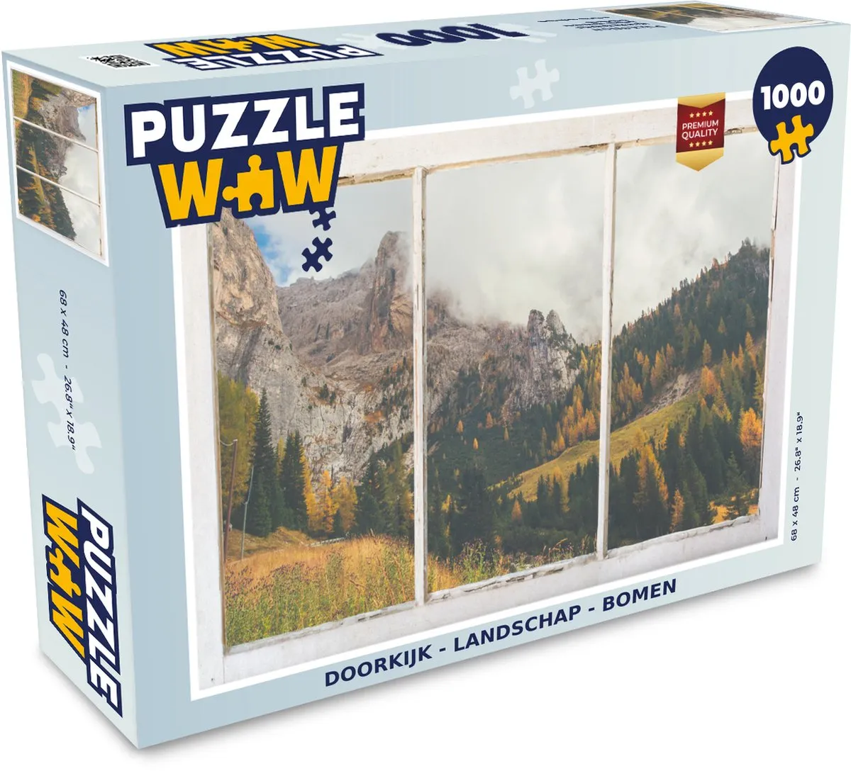 PuzzleWow Doorkijk Landschap Boom Legpuzzel 1000 Stuks