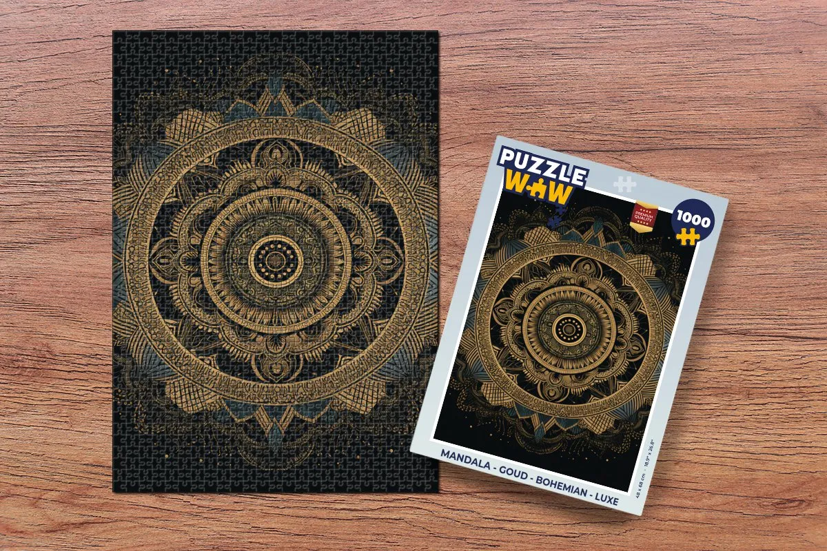 PuzzleWow Mandala Puzzel 1000 Stuks - Multicolor