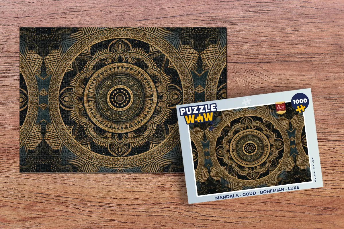 PuzzleWow Mandala Puzzel 1000 Stuks - Multicolor