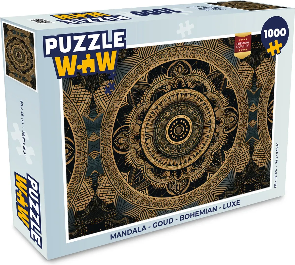 PuzzleWow Mandala Puzzel 1000 Stuks - Multicolor