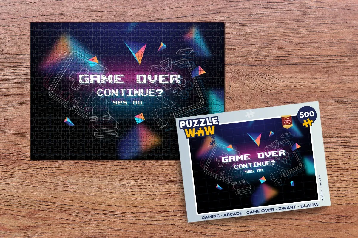 PuzzleWow Game Over Legpuzzel 500 Stuks - Multicolor
