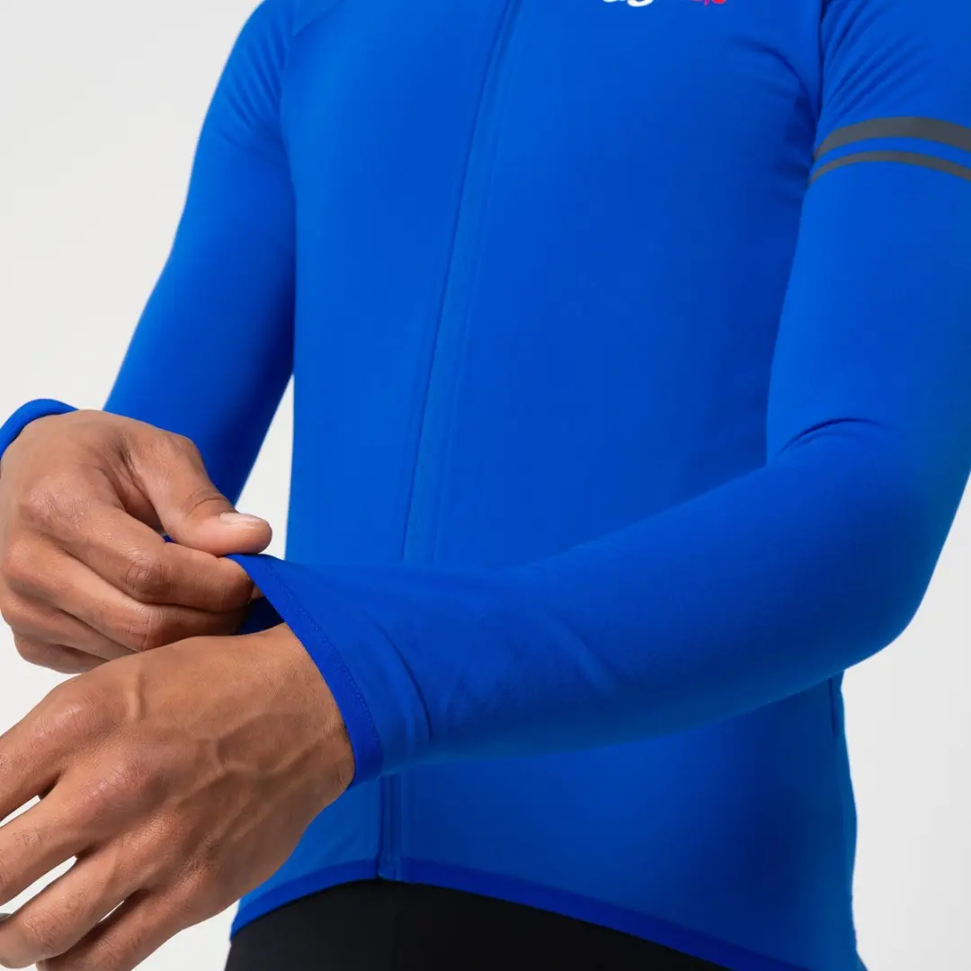 AGU Essential Thermo Wielrenshirt Heren M - Blauw - 3 Zakken - afbeelding 3 van 6