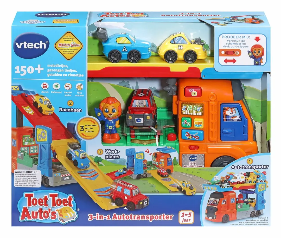 VTech Toet Toet Auto's 3-in-1 Autotransporter - Meerkleurig - afbeelding 2 van 6