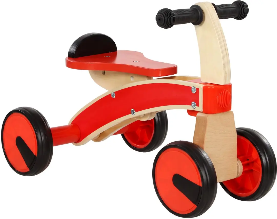 AIYAPLAY Kids Sliding Car-Buchenholz, Sperrholz-52L x 33B x 38,5H cm-Rot