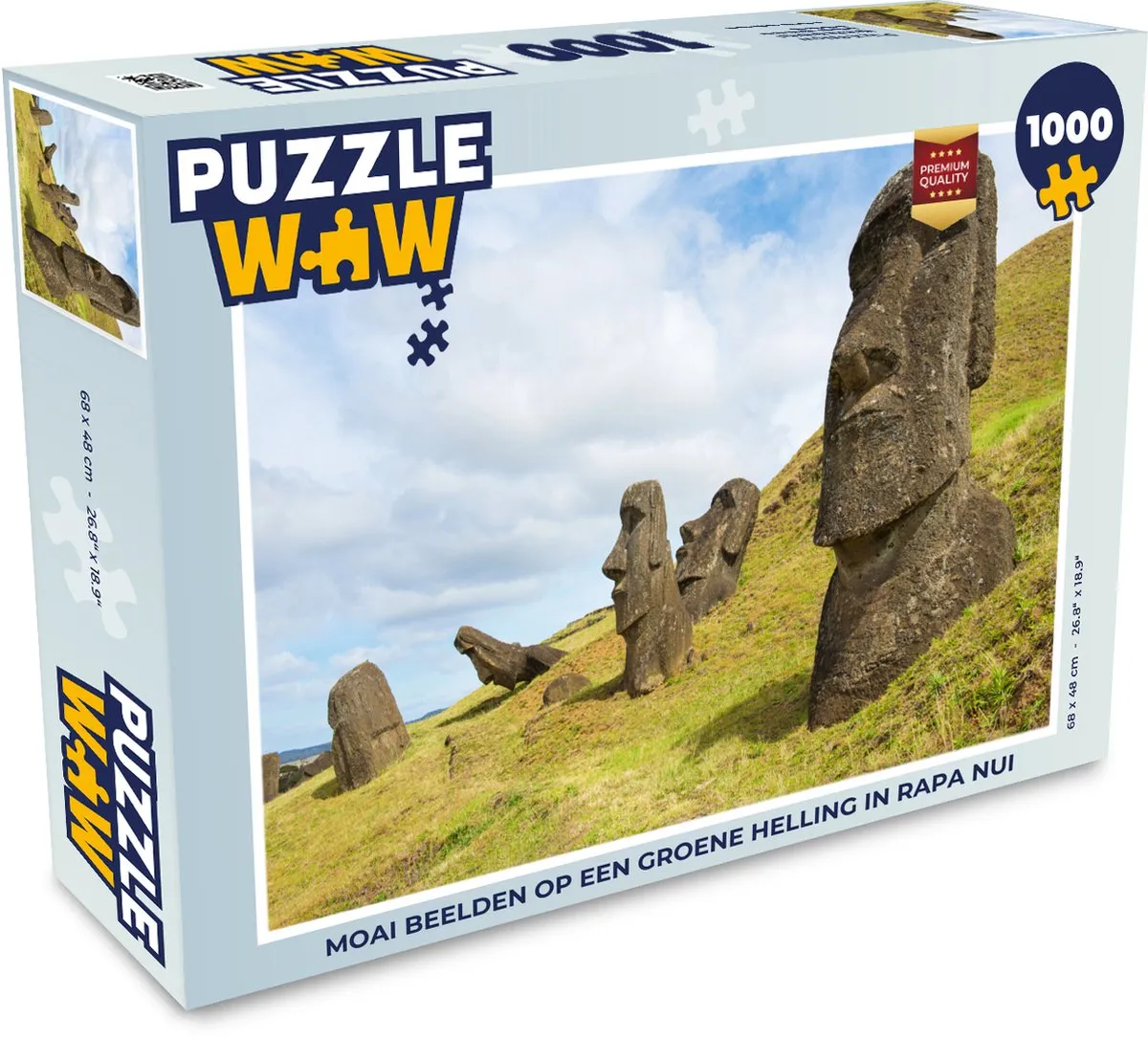 PuzzleWow Legpuzzel Moai Rapa Nui 1000 Stuks