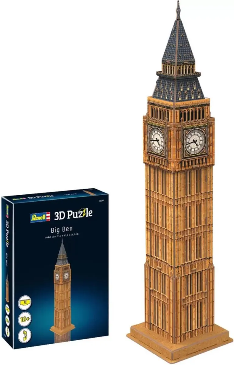 Revell Big Ben Tower 3D Puzzel 44 Stuks - Multi