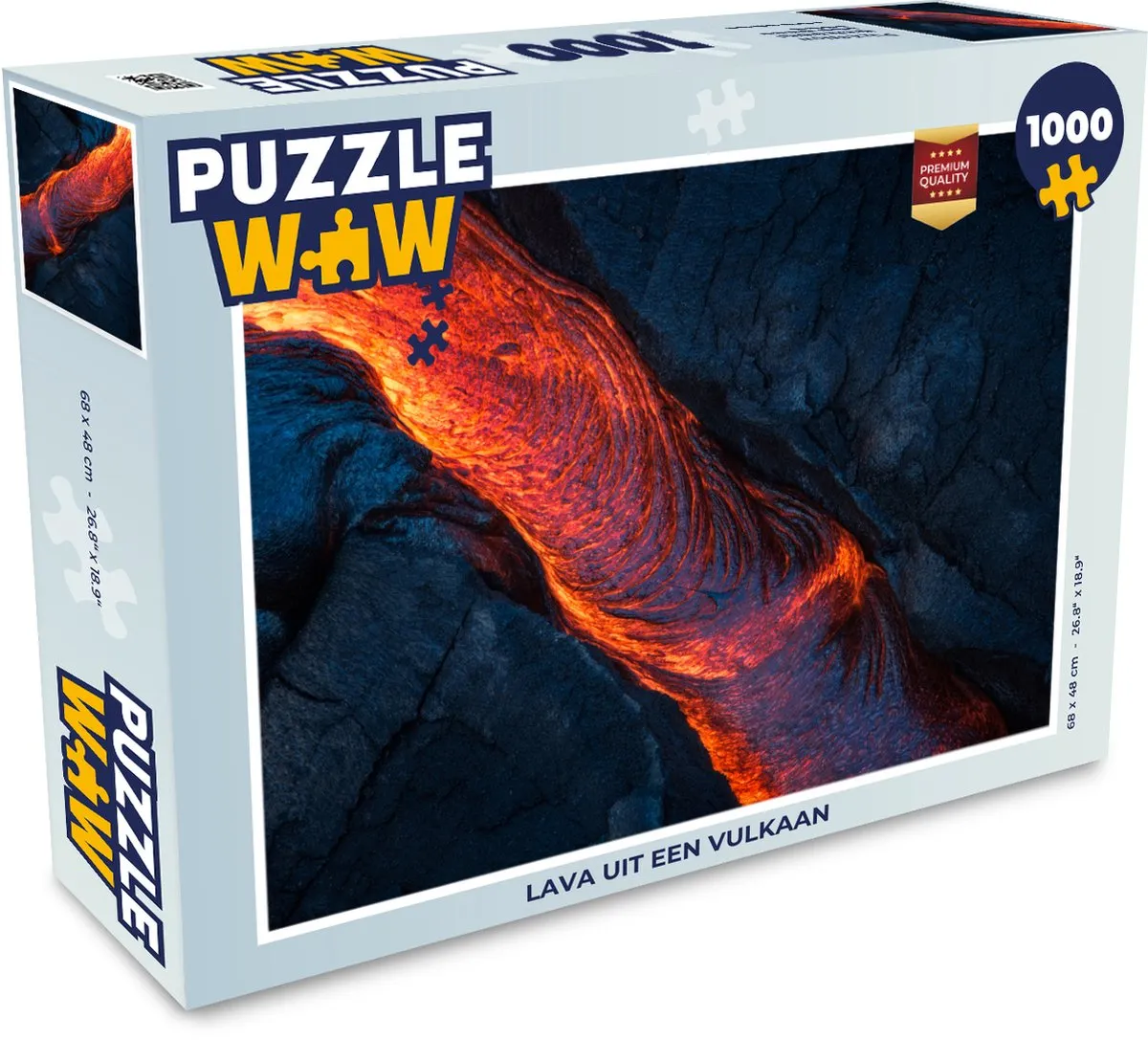 PuzzleWow Vulkaan Legpuzzel 1000 Stuks - Multicolor
