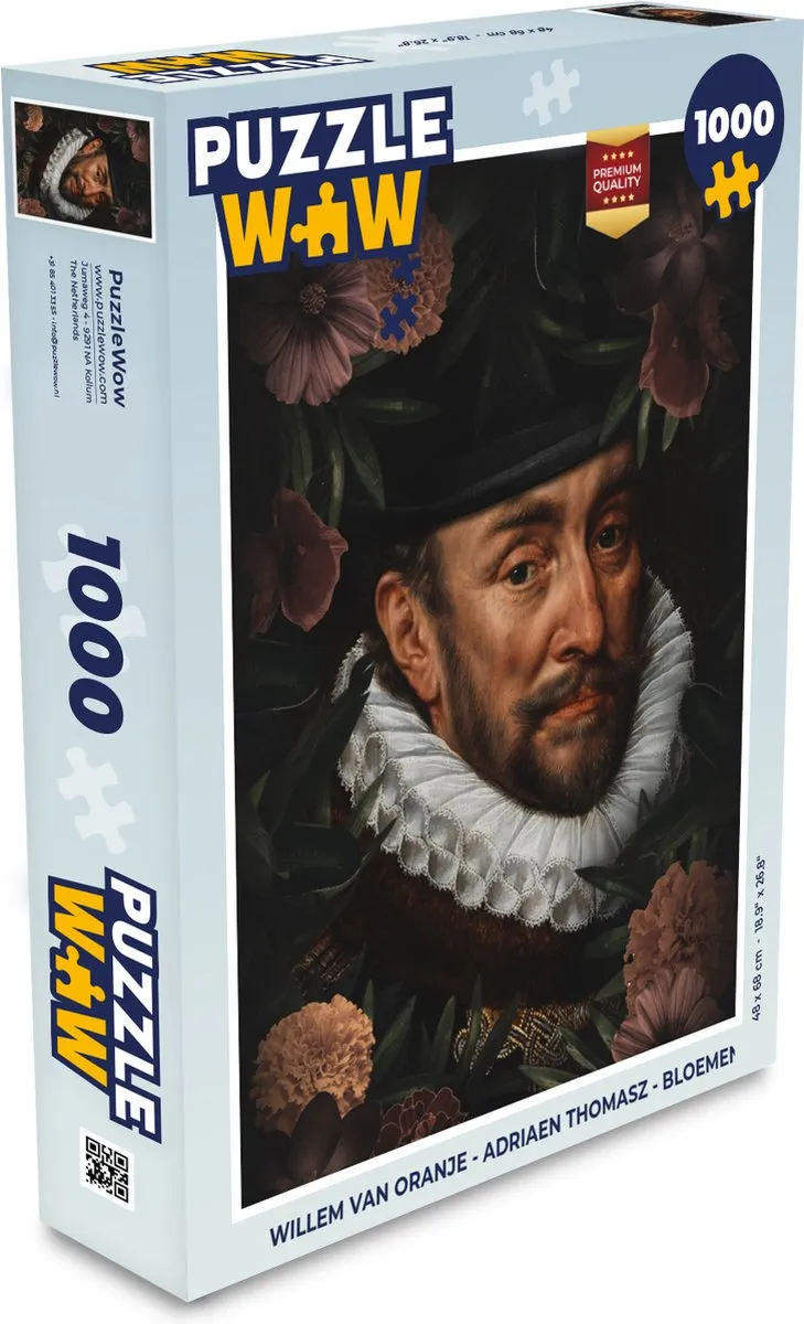 PuzzleWow Willem van Oranje Legpuzzel 1000 Stuks - Multicolor