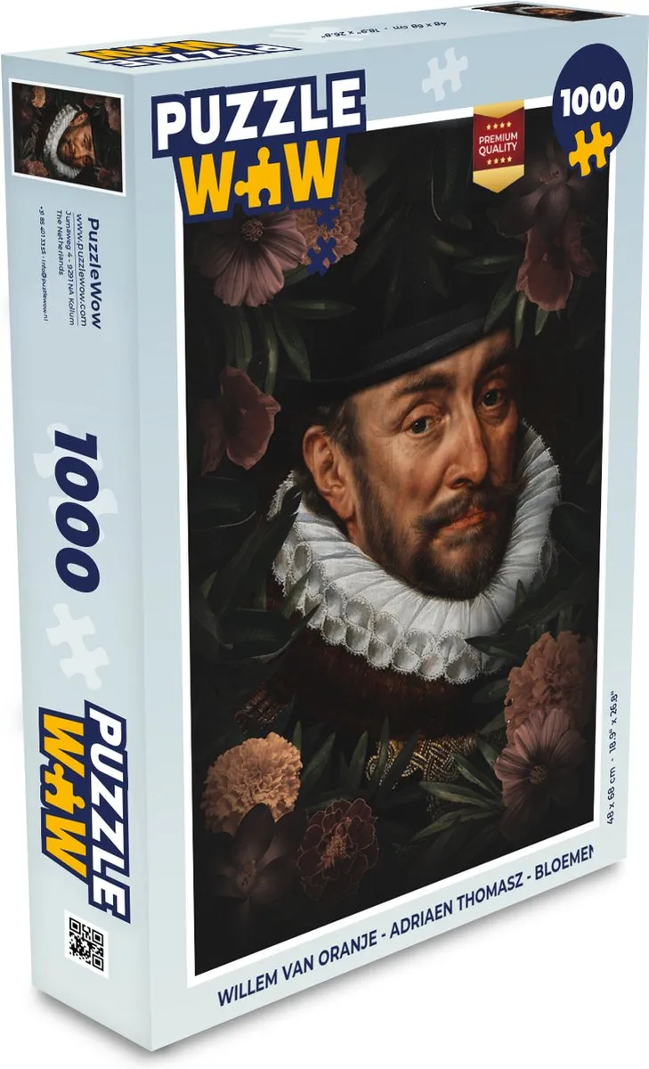 PuzzleWow Willem van Oranje Legpuzzel 1000 Stuks - Multicolor