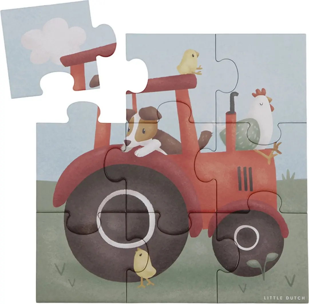 Little Dutch Little Farm 4-in-1 Puzzel - Groen