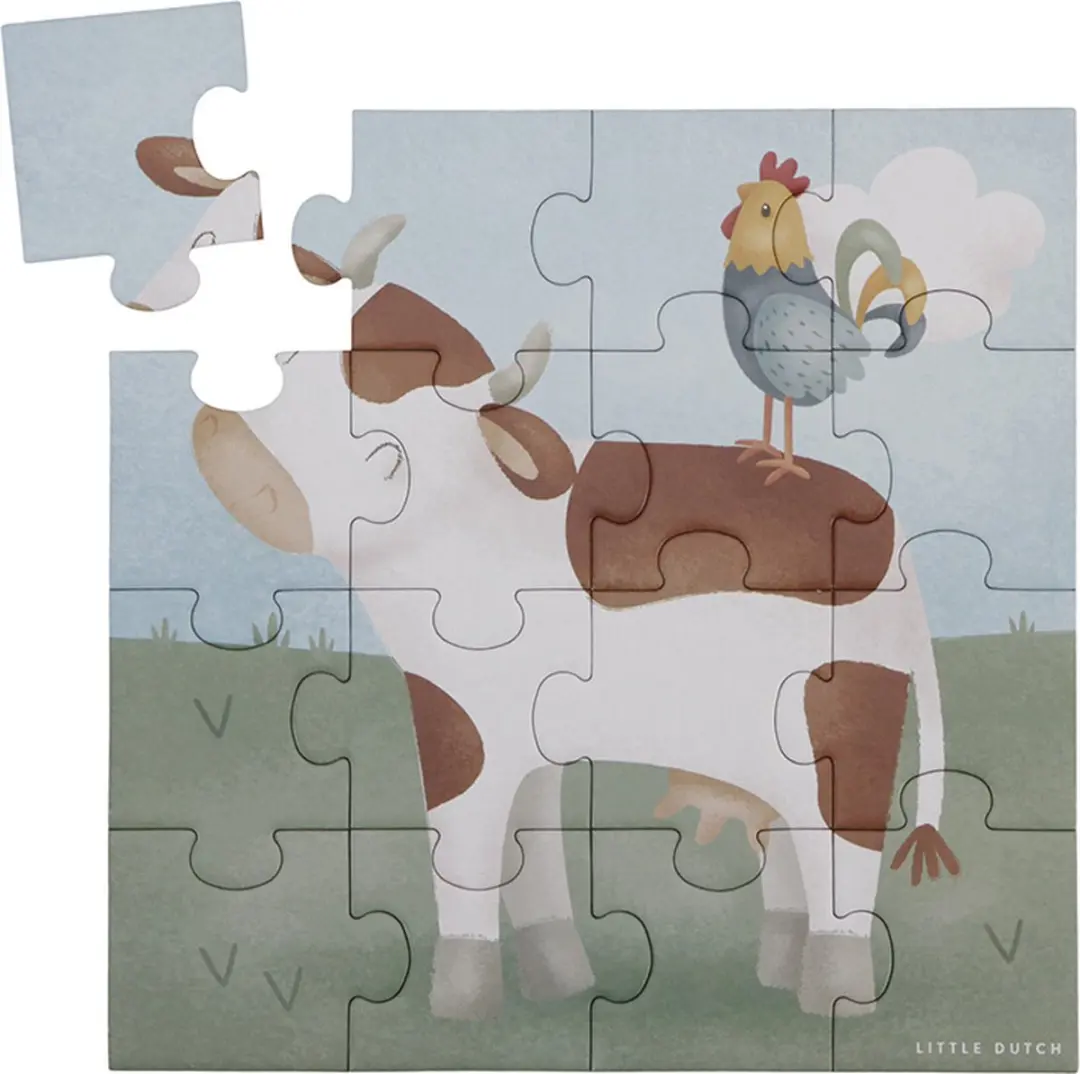Little Dutch Little Farm 4-in-1 Puzzel - Groen