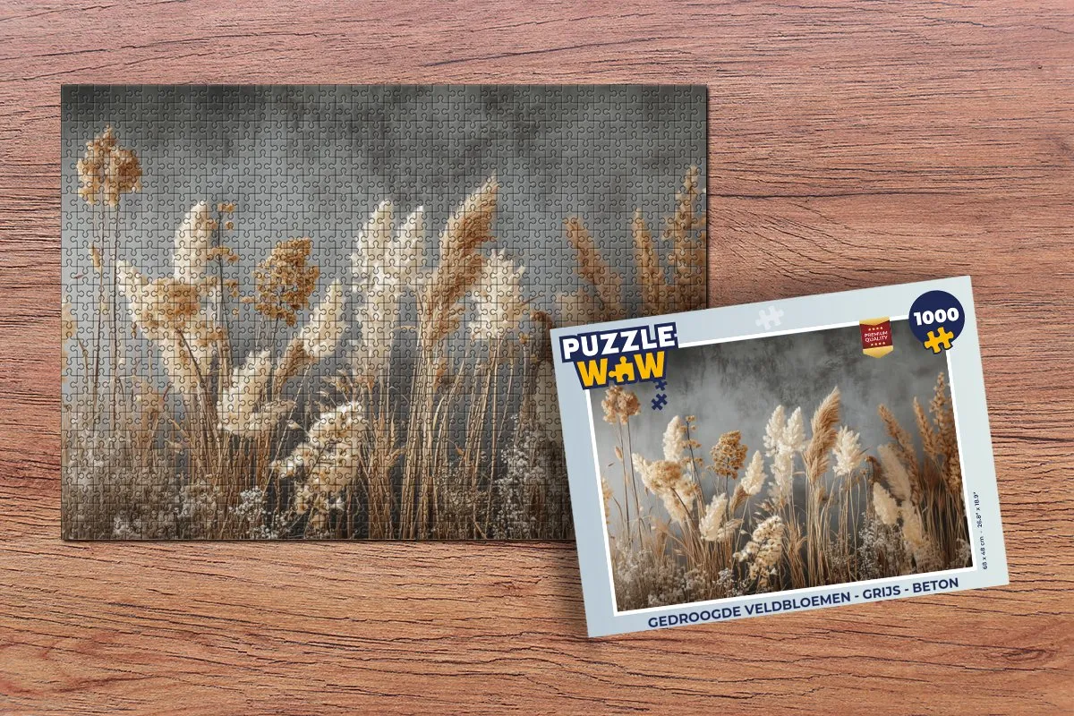 PuzzleWow Veldbloemen Beton Legpuzzel 1000 Stuks