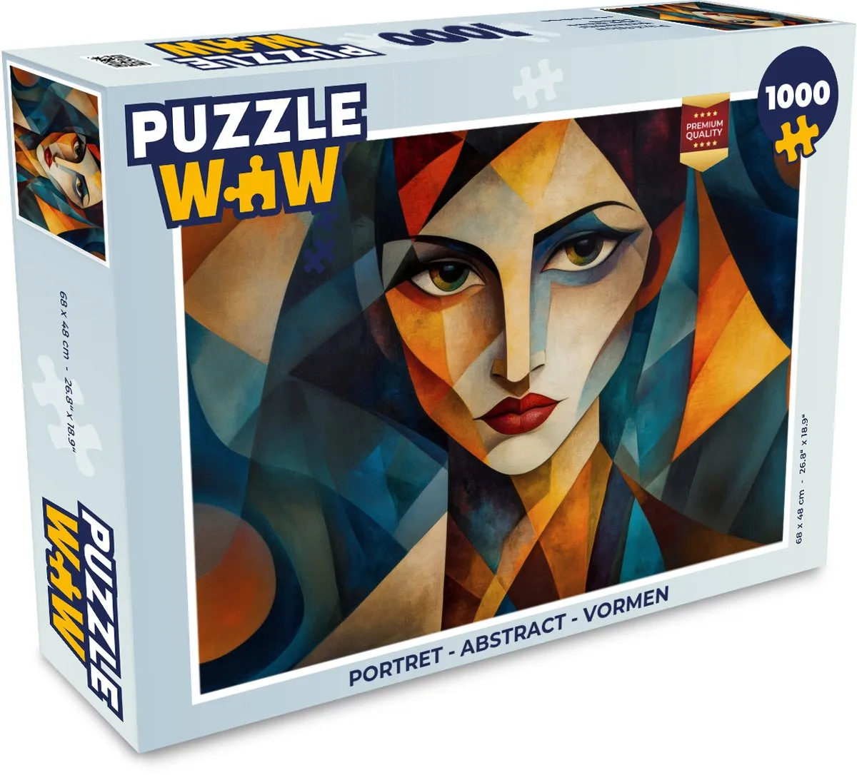 PuzzleWow Portret Abstract Vormen Legpuzzel 1000 Stuks