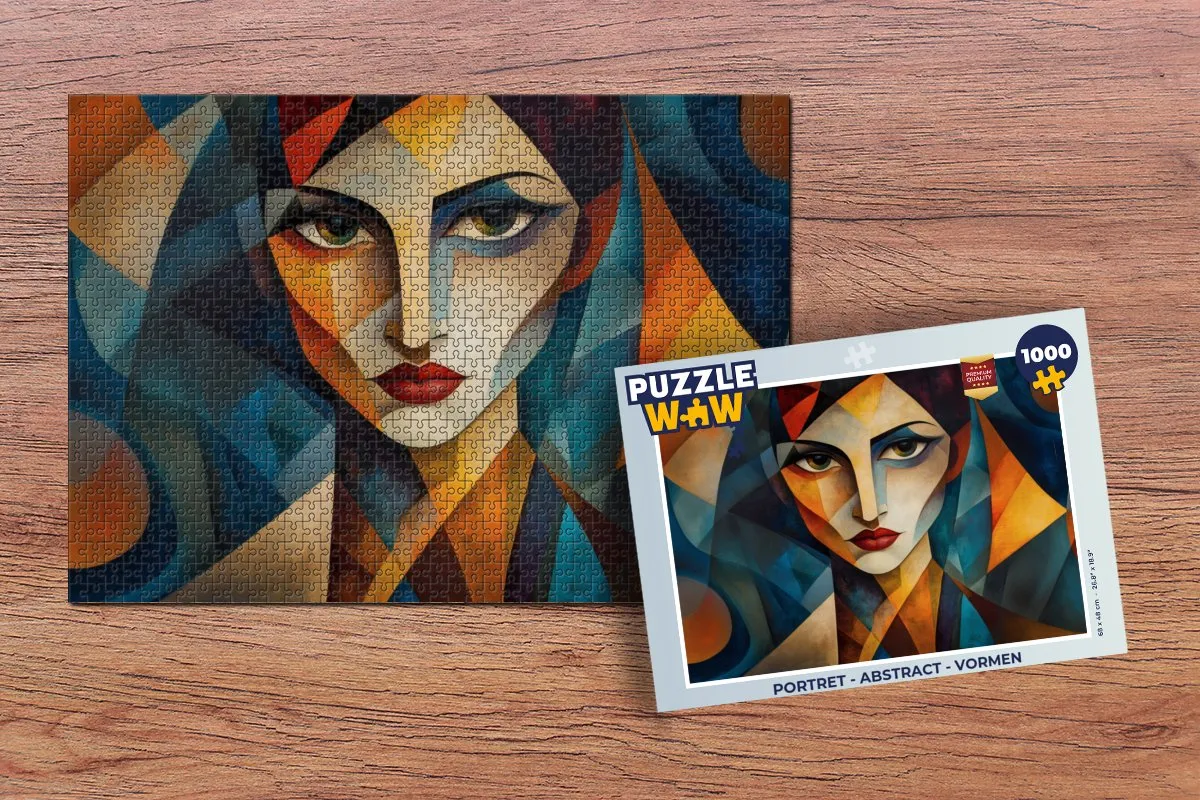 PuzzleWow Portret Abstract Vormen Legpuzzel 1000 Stuks