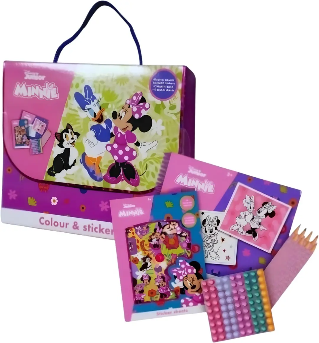Kleur- en stickerset "Minnie Mouse"