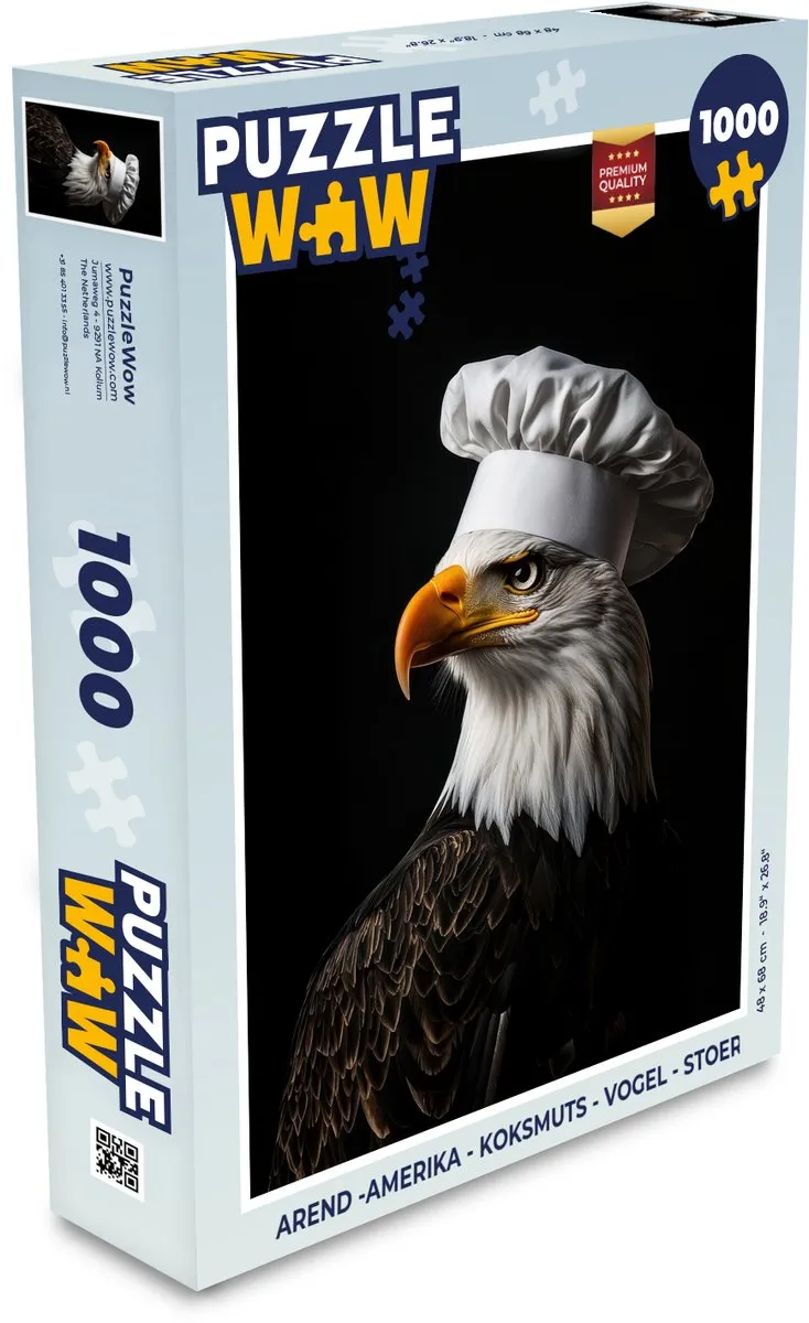 PuzzleWow Arend Amerika Koksmuts Legpuzzel 1000 Stuks