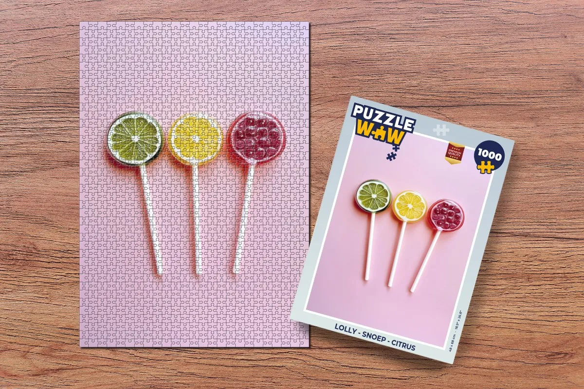 PuzzleWow Lolly Legpuzzel 1000 Stuks - Roze