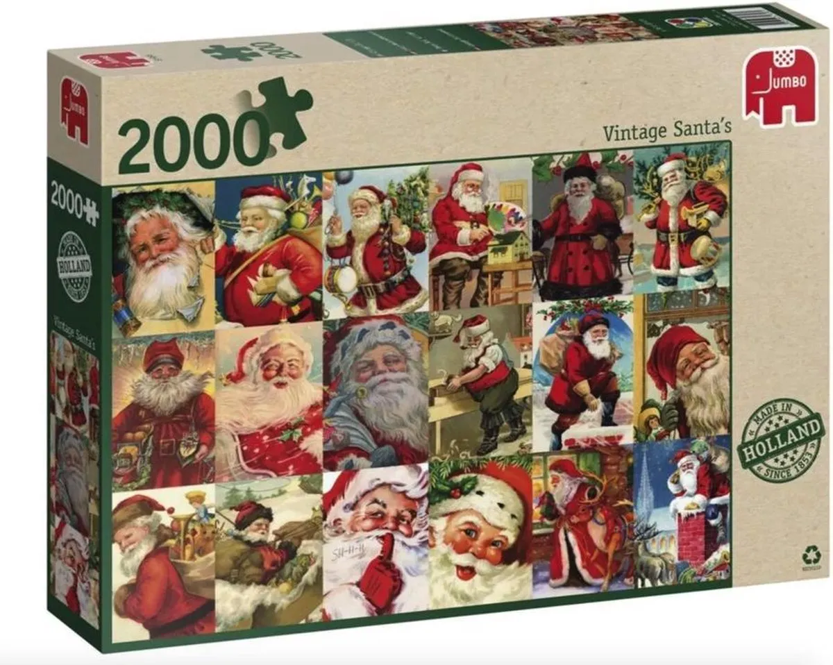 Jumbo Premium Collection Vintage Santa's Legpuzzel 2000 Stuks