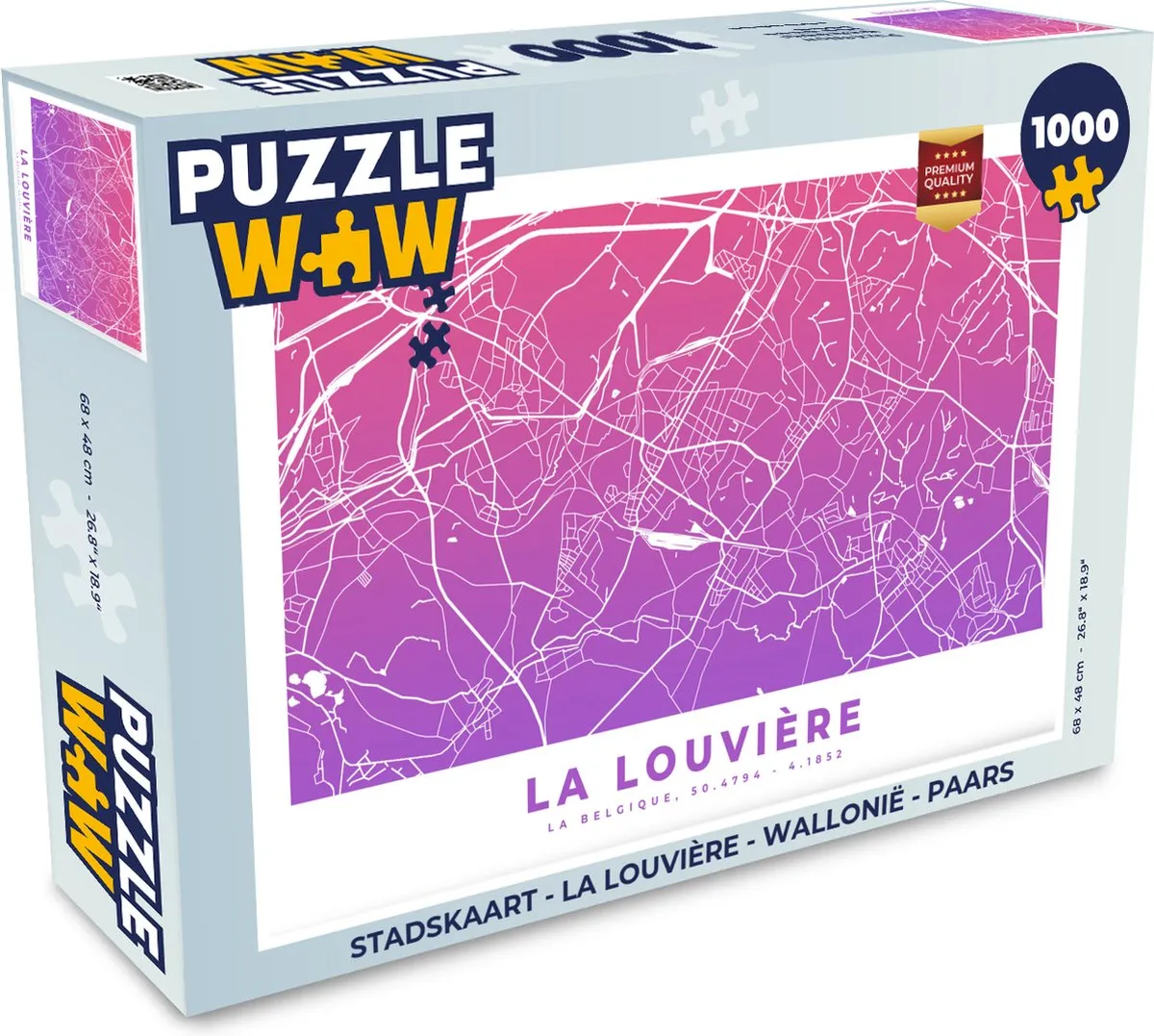 PuzzleWow Stadskaart La Louvière