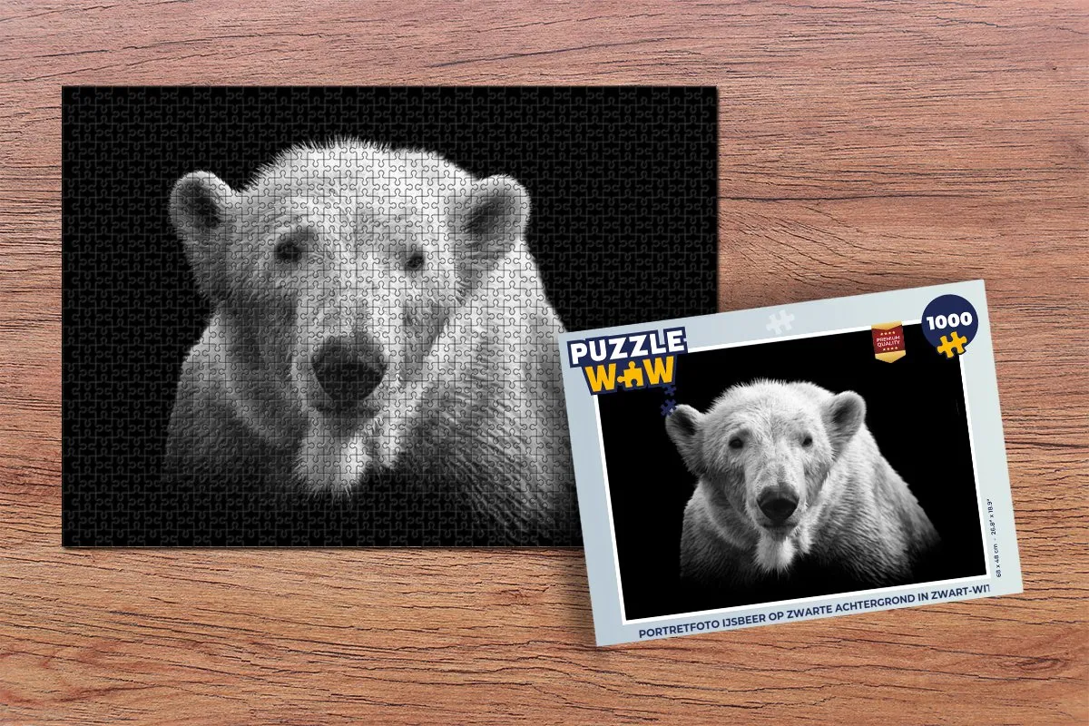 PuzzleWow Legpuzzel IJsbeer 1000 Stuks - Multicolor