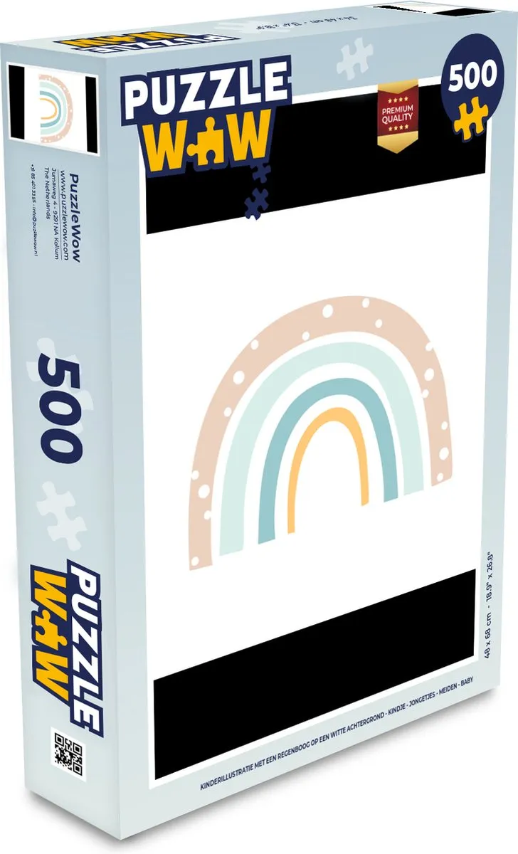 PuzzleWow Regenboog Legpuzzel 500 Stuks - Multicolor