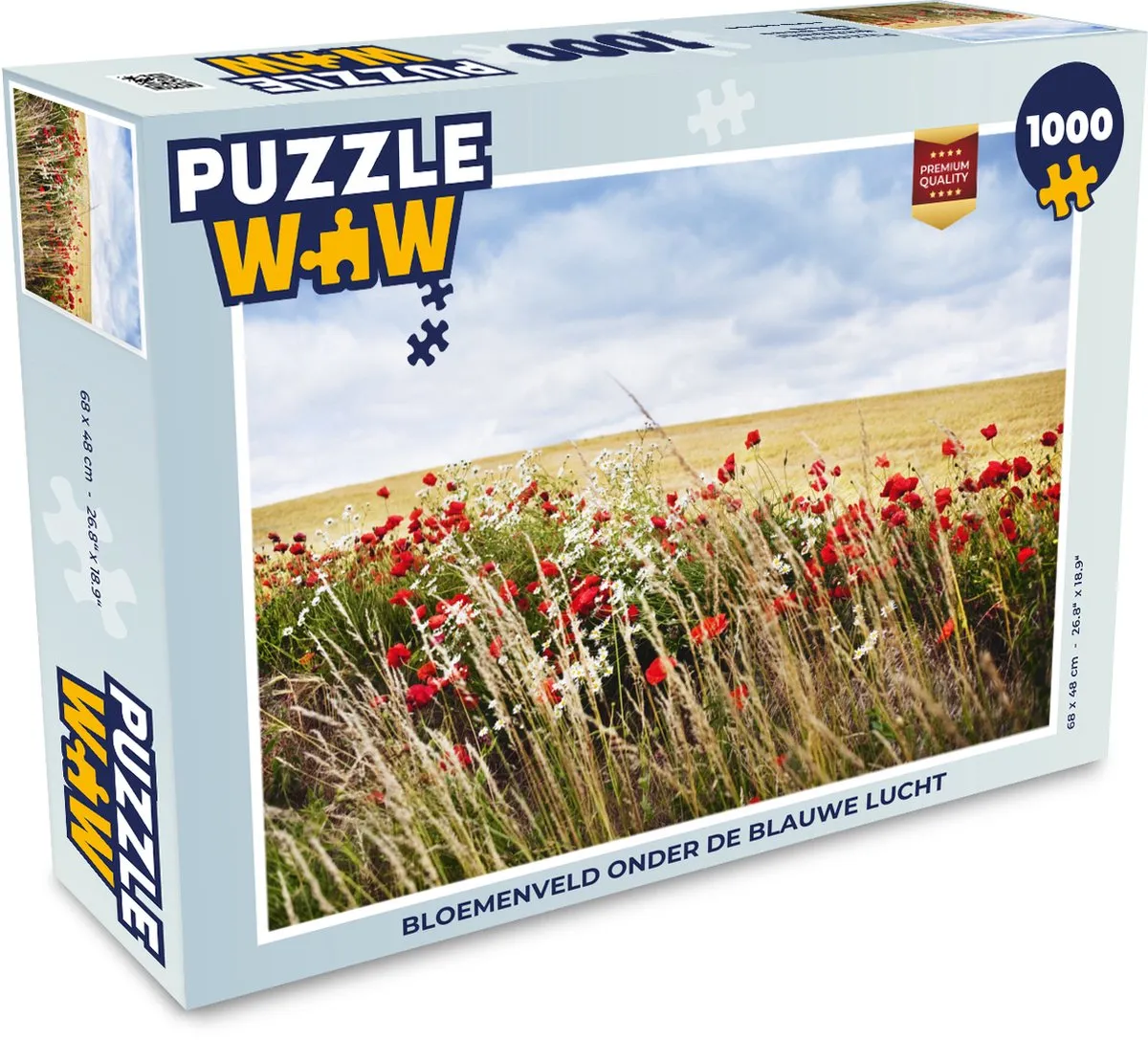 PuzzleWow Wolken & Bloemen Legpuzzel 1000 Stuks - Multicolor