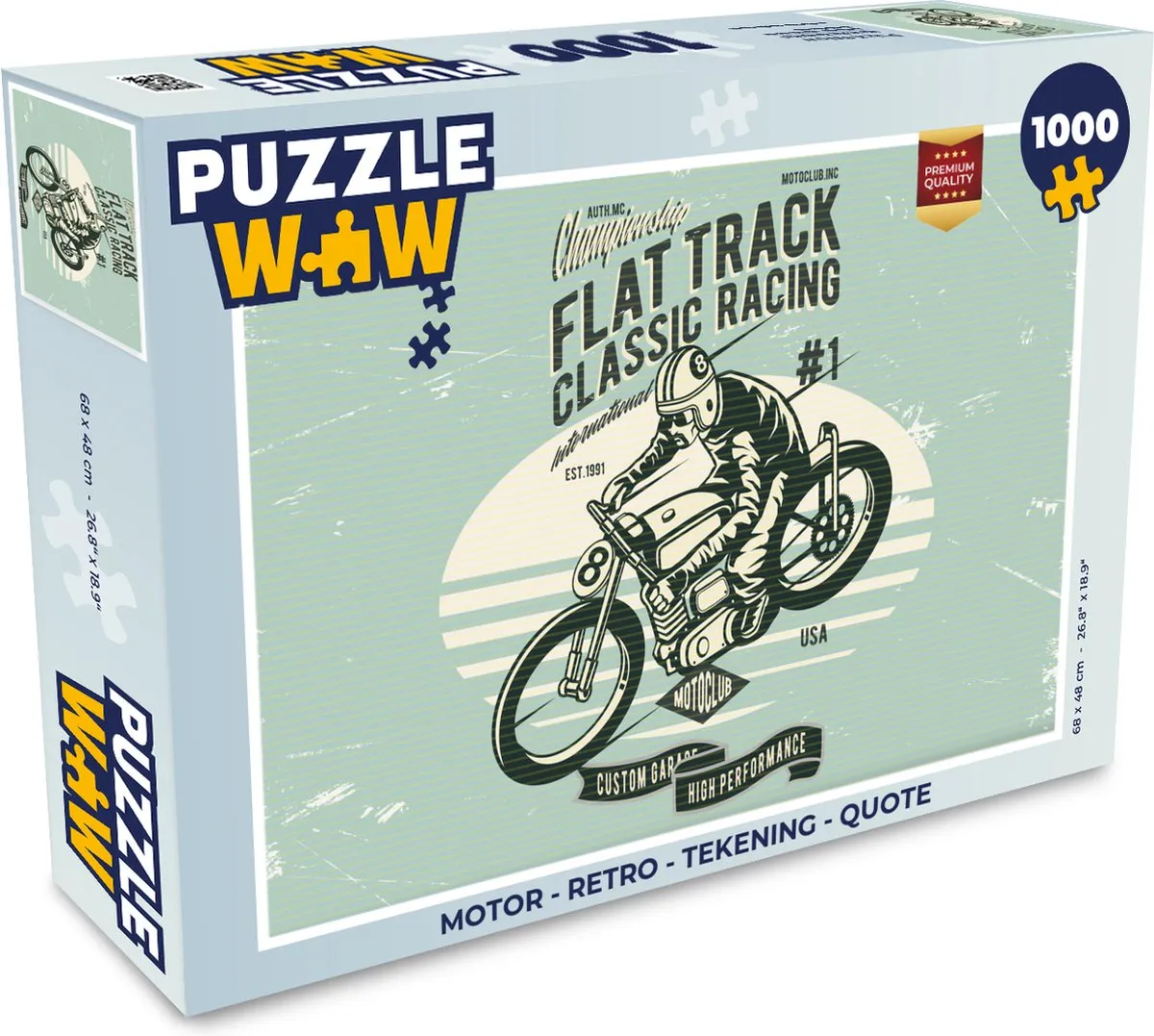 PuzzleWow Retro Quote Legpuzzel 1000 Stuks