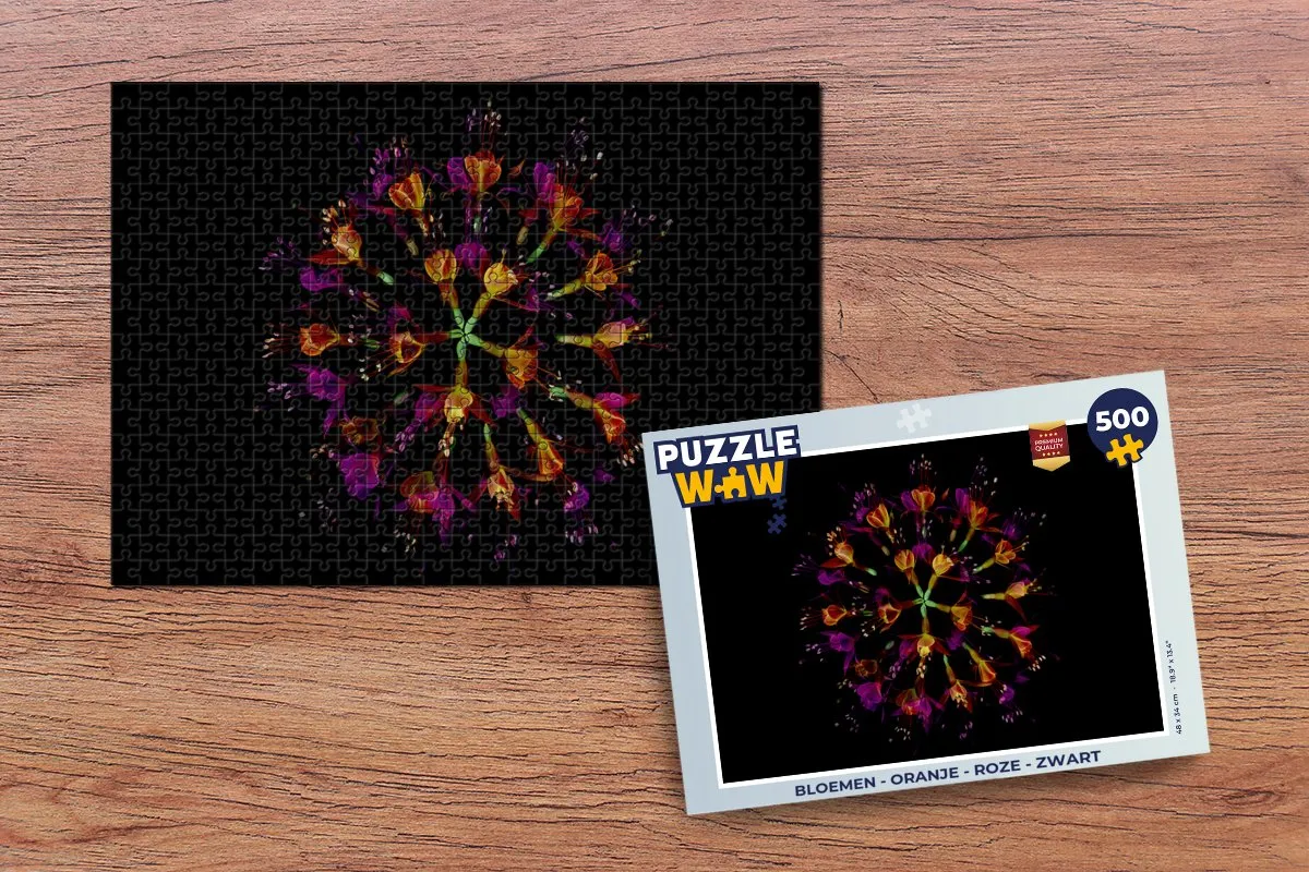 PuzzleWow Bloemen Legpuzzel 500 Stuks - Multicolor