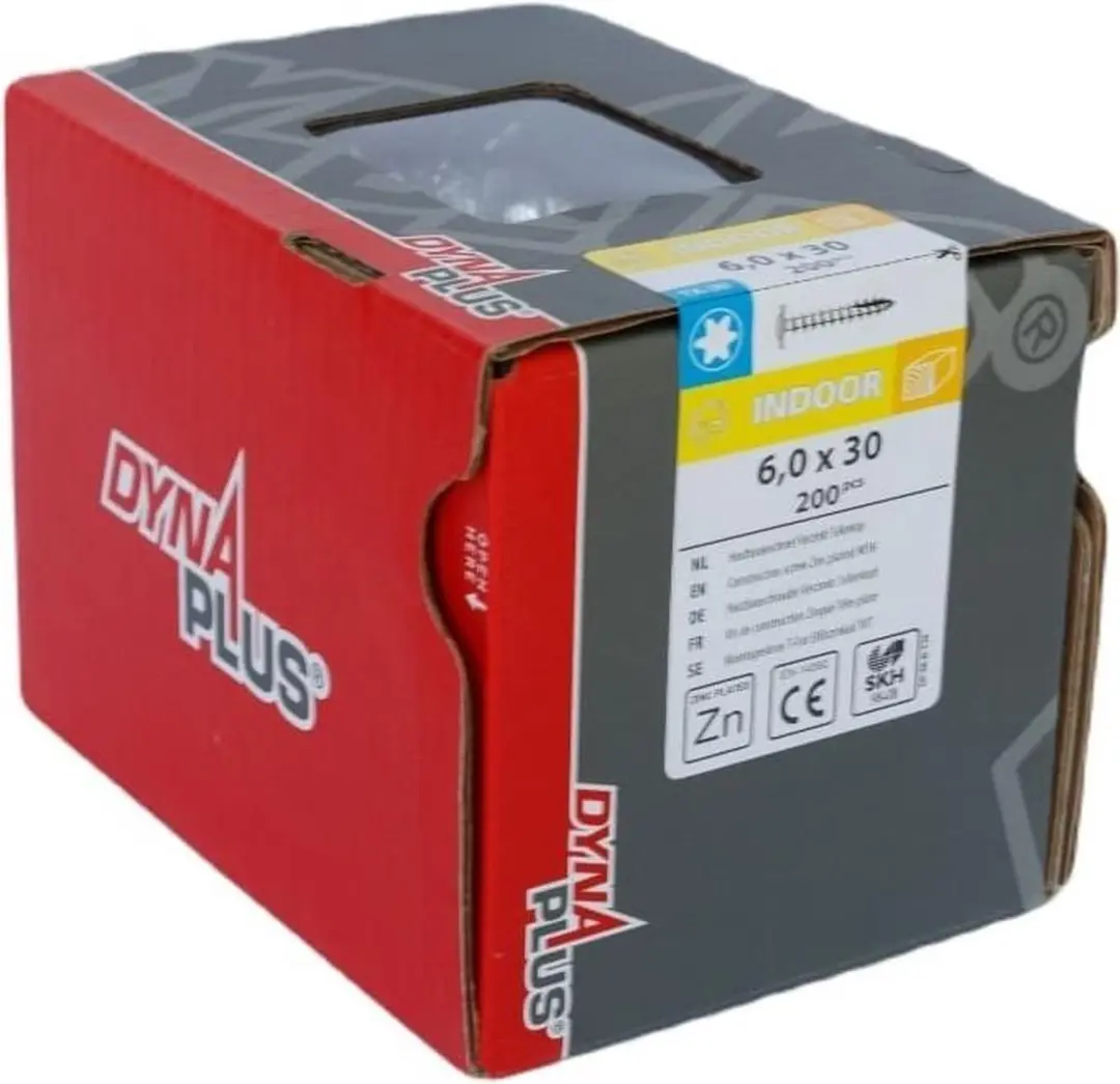 Dynaplus Torx 30 Tellerkopschroeven 6x30mm - 200 Stuks - Verzinkt - afbeelding 4 van 4