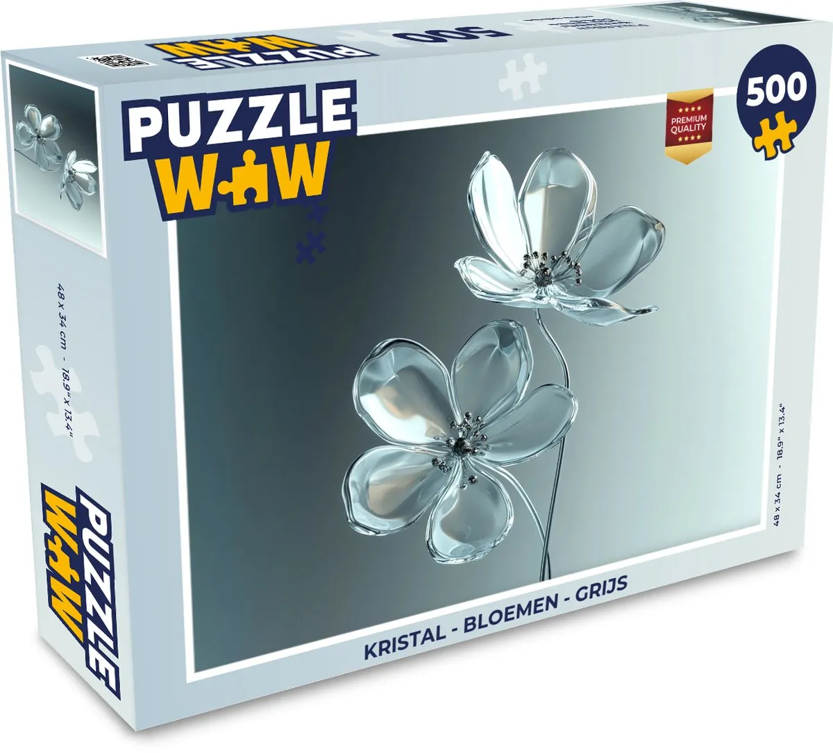 PuzzleWow Kristal Bloemen Legpuzzel 500 Stuks - MPN 8721375321430