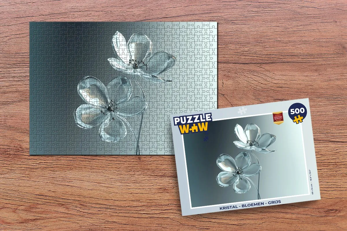PuzzleWow Kristal Bloemen Legpuzzel 500 Stuks - MPN 8721375321430