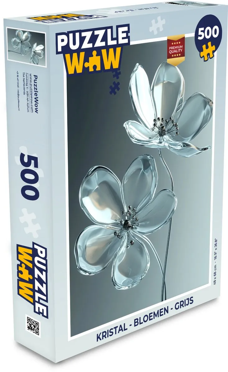 PuzzleWow Kristal Bloemen Legpuzzel 500 Stuks