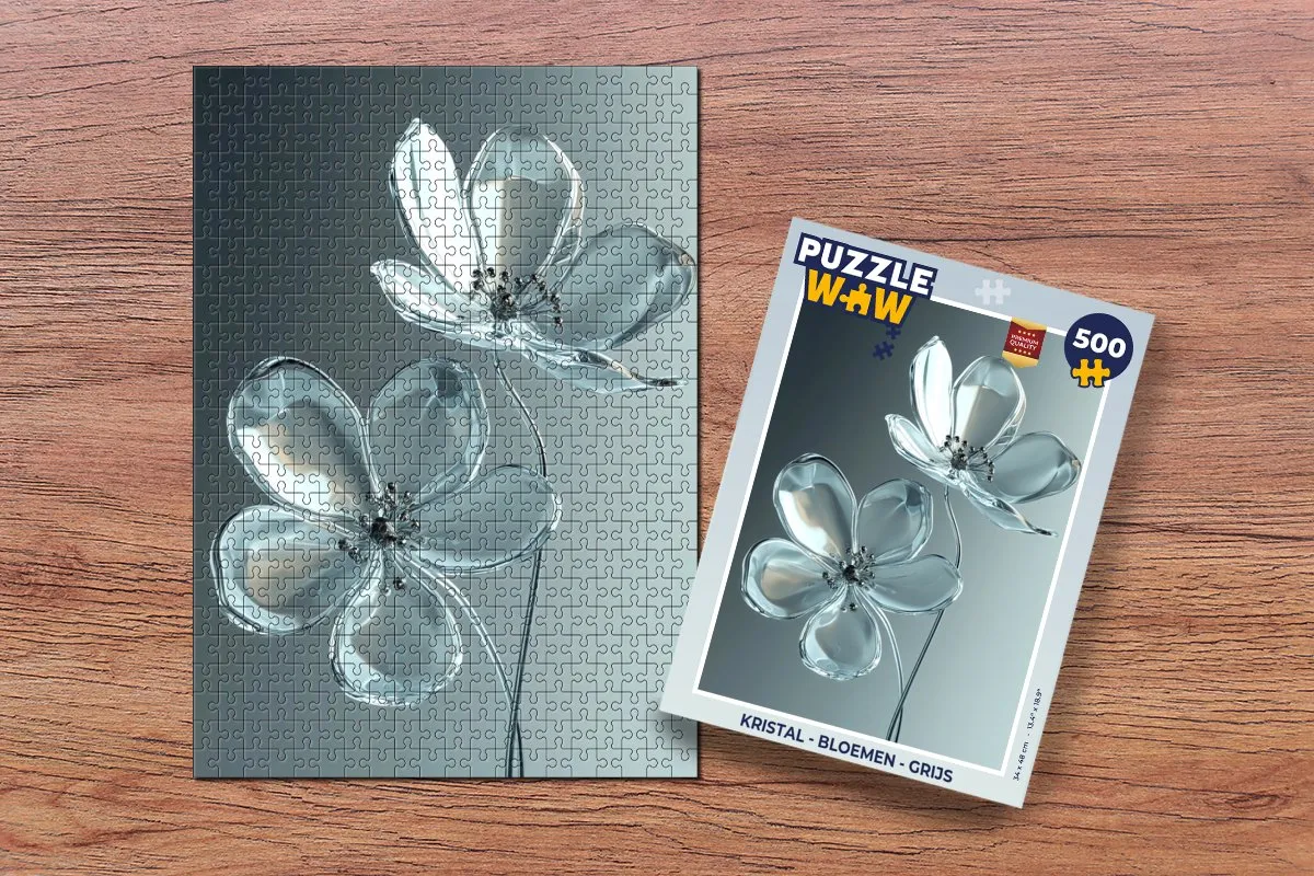 PuzzleWow Kristal Bloemen Legpuzzel 500 Stuks - MPN 8721375321430