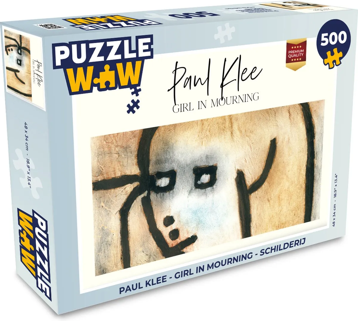 PuzzleWow Paul Klee Girl in Mourning Legpuzzel 500 Stuks